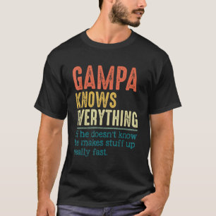 T-shirt Homme Vintage Gampa sait tout pour le père
