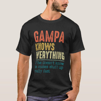 T-shirt Homme Vintage Gampa sait tout pour le père