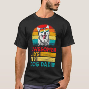T-shirt Homme Vintage Incroyable Comme Mon Père Husky Sibé