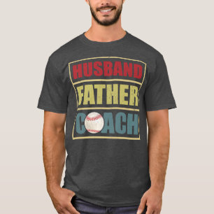 T-shirt Homme Vintage Mari de baseball Père Entraîneur Bas