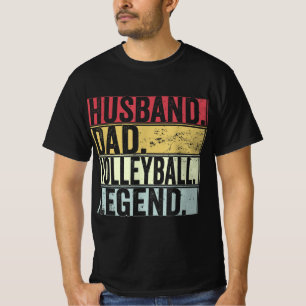 T-shirt Homme Vintage mari papa volleyball Legend Fun Fat