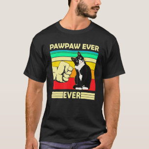 T-shirt Homme Vintage Meilleur Chat Pawpaw Ever Bump Fit
