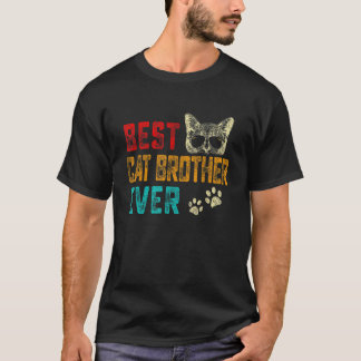 T-shirt Homme Vintage Meilleur Frère Chat Ever Famille Ani