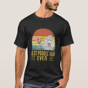 T-shirt homme vintage Meilleur papa de caniche Fis