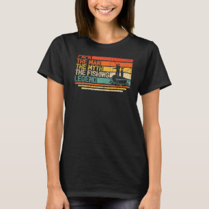 T-shirt Homme Vintage Papa L'Homme Mythe Pêche Légende Pap