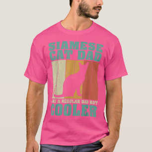 T-shirt Homme Vintage Retro Chat Siamois Papa Comme Un Rég