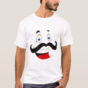 T-shirt homme visage rieur dessin animé