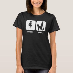 T-shirt Homme Votre Femme Ma Femme Berger Allemand Pour Hu