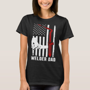 T-shirt Homme Welder Papa Souder Torch Patriotique América