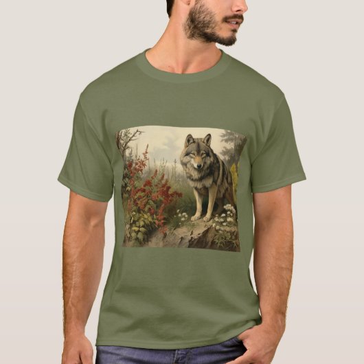 T-shirt Homme Wolf In Glen (Devant)