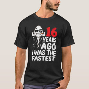 T-shirt Hommes 16e Anniversaire Gag Robe 18 Ans J'Étais La