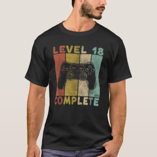 T-shirt Hommes 18e anniversaire Hommes Jeu Niveau 18 Compl
