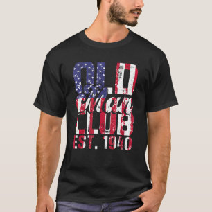 T-shirt Hommes 1940 Anniversaire Old Man Club Est 1940 R
