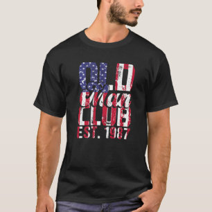 T-shirt Hommes 1987 Anniversaire Old Man Club Est 1987 Re