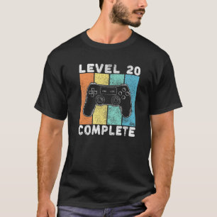 T-shirt Hommes 20E Anniversaire Hommes Jeu Niveau 20 Compl