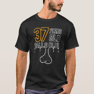 T-shirt Hommes 37e Anniversaire Old Balls Club 37 Ans D'Aw