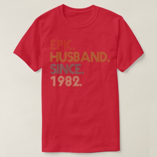 T-shirt Hommes 40e anniversaire de Mariage chemises, mari (Design devant)