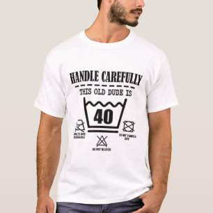 T-shirt Hommes 40E Anniversaire. Manipuler Soigneusement C