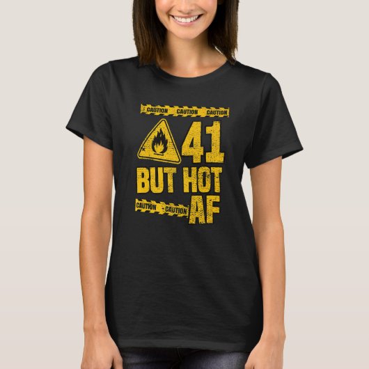 T-shirt Hommes 41e anniversaire 41 ans mais chaud Af Funny (Devant)
