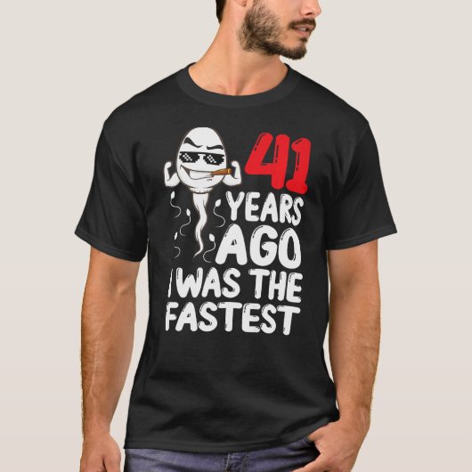 T-shirt Hommes 41E Anniversaire Gag Robe Il Y A 41 Ans J'É (Devant)