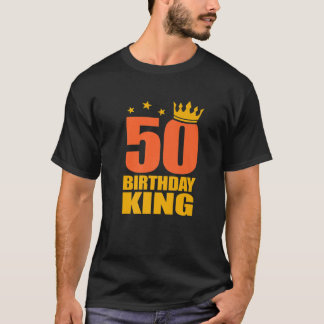 T-shirt Hommes 50 Anniversaire Roi Cinquante 50 Ans