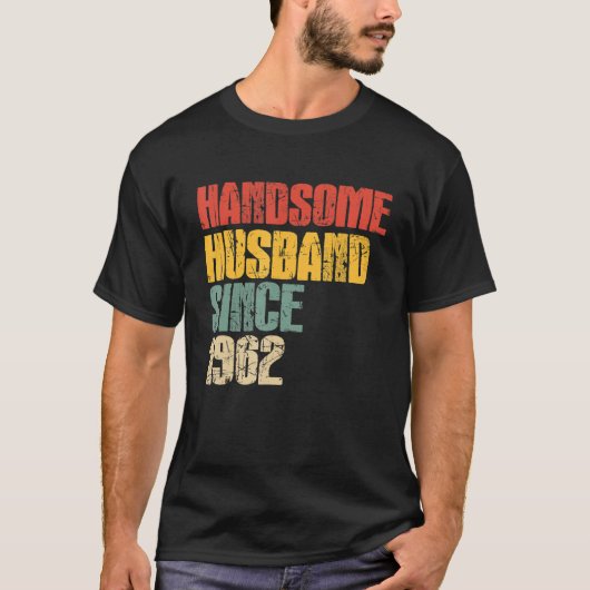 T-shirt Hommes 61e anniversaire de Mariage pour lui beau H (Devant)