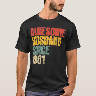 T-shirt Hommes 62e anniversaire de Mariage pour lui mervei