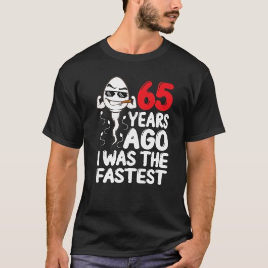 T-shirt Hommes 65e Anniversaire Gag Robe Il Y A 65 Ans J'É (Devant)