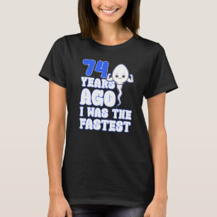 T-shirt Hommes 74ème Anniversaire Il Y A 74 Ans J'Étais Le
