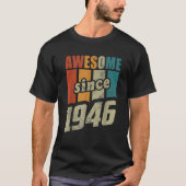 T-shirt Hommes actuels Rétro Femmes 80e 1946 Fabriqué en 1 (Devant)