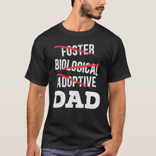 T-shirt Hommes Adopter Papa Adoption Faire-part Foster Gra (Devant)
