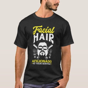 T-shirt Hommes aficionado des cheveux faciaux à votre serv