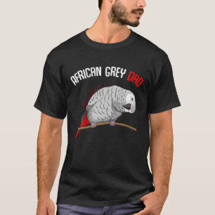 T-shirt Hommes African Grey Parrot Papa Drôle Hommes