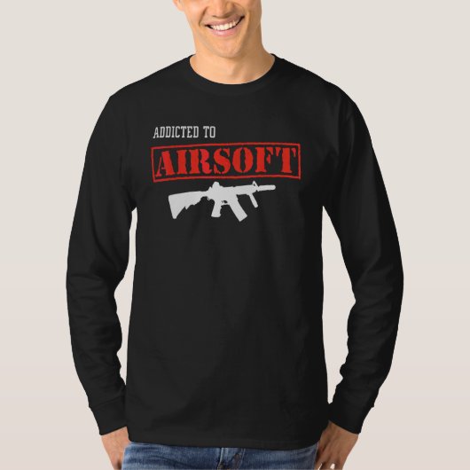 T-shirt Hommes Airsoftinggun Femmes Addicées À Airsoft (Devant)