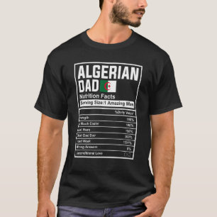 T-shirt Hommes Algérien Papa Nutrition Fiches Fête des pèr