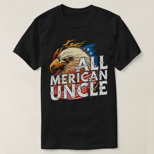 T-shirt Hommes All Merican Uncle 4 juillet Day Eagle USA F (Design devant)