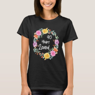 T-shirt Hommes Amoureux Drôle Femmes 90 ans Floral 90e Bir