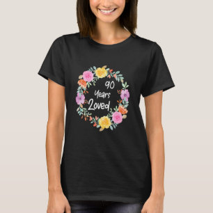 T-shirt Hommes Amoureux Drôle Femmes 90 ans Floral 90e Bir