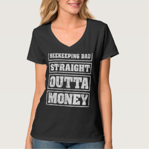 T-shirt Hommes apiculture papa droit devant l'argent apicu