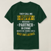 T-shirt Hommes Appelez-moi pavot partenaire crime mauvaise (Design devant)