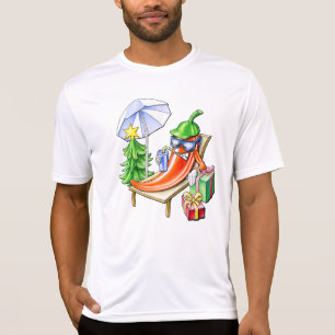 T-shirt Hommes avant imprimé Funny Christmas Chili