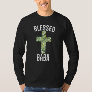 T-shirt Hommes Béni Baba Papa Grec Baptême Croix de verdur