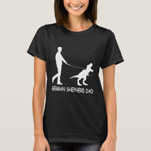 T-shirt Hommes Berger Allemand Papa Dinosaur Gsd Propriéta