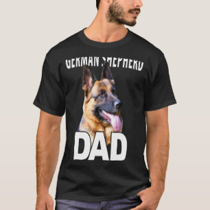T-shirt Hommes berger allemand papa drôle visage tête port