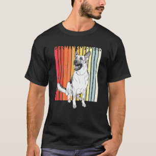 T-shirt Hommes berger allemand Vintage Retro vêtement colo