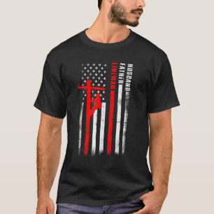 T-shirt Hommes Câble électrique Lin Mari Père Papa Gras