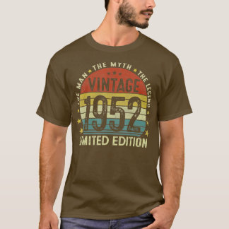 T-shirt Hommes Cadeaux de 70 ans Vintage 1952 Homme Mythe