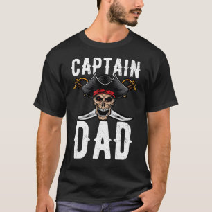 T-shirt Hommes Capitaine Papa Halloween Pirate Ghosts Éffr