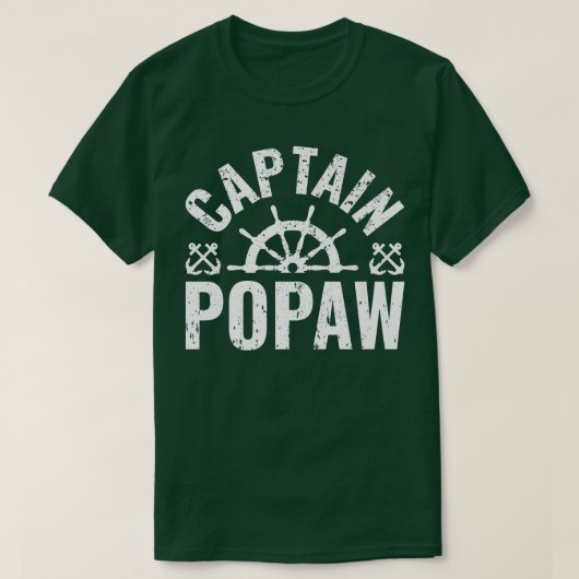 T-shirt Hommes Capitaine Popaw Propriétaire de bateau Lac  (Design devant)