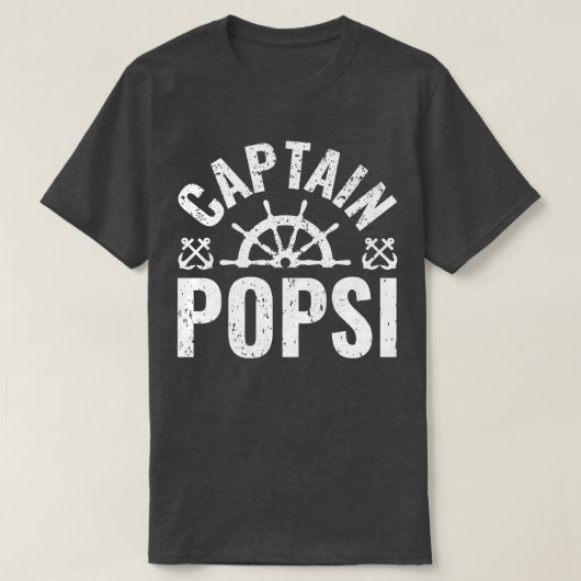 T-shirt Hommes Capitaine Popsi Propriétaire d'un bateau La (Design devant)